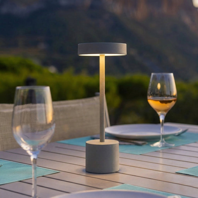 Roby - Lampe De Table Sans Fil - Gris Clair