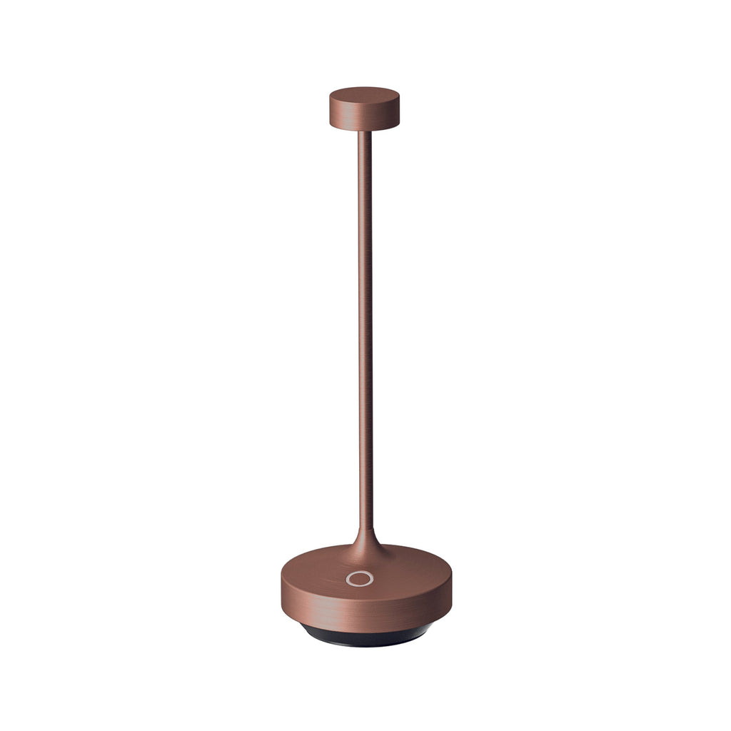 Ruby - Lampe De Table Sans Fil - Acier - Marron