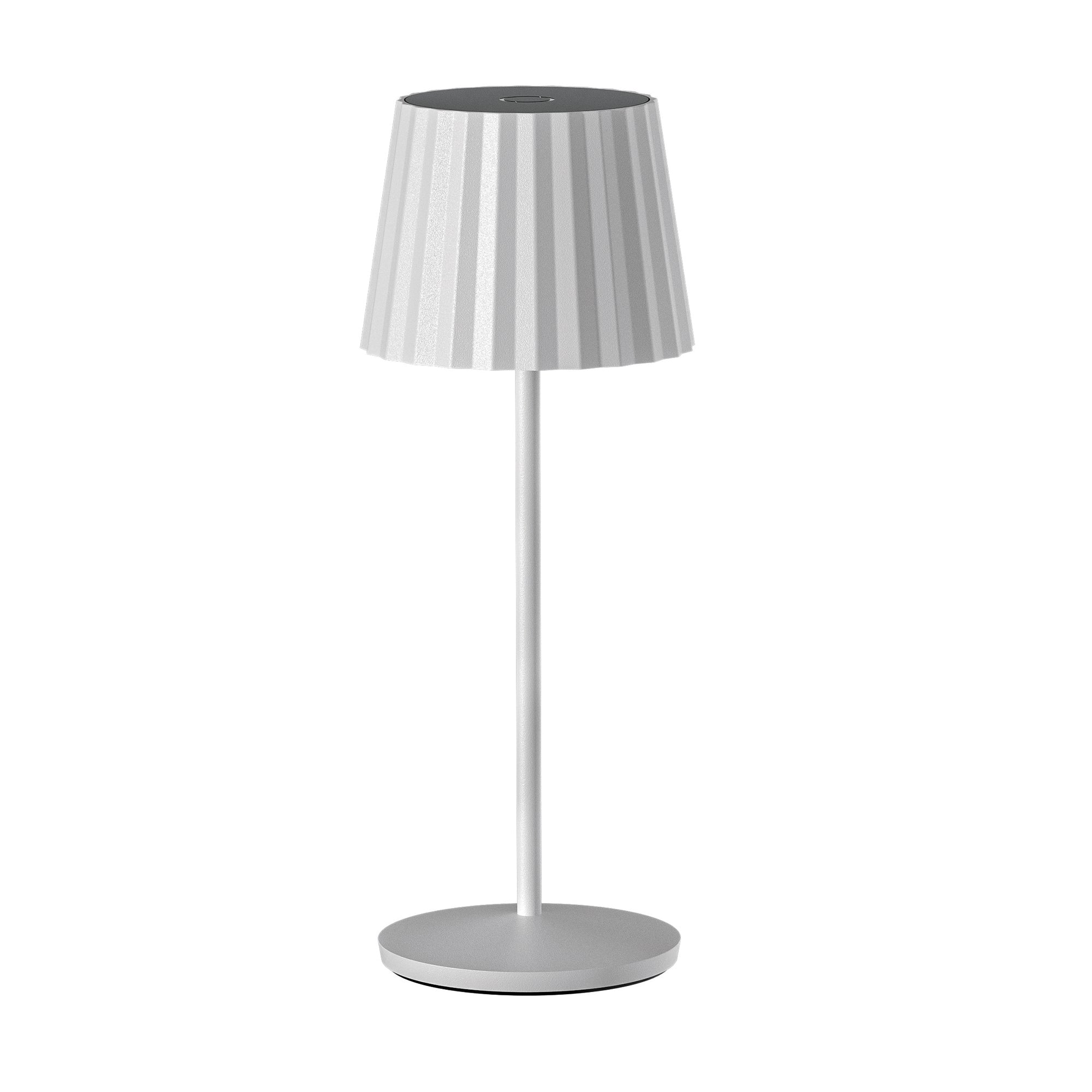 Abby - Lampe De Table Sans Fil - Acier - Blanc