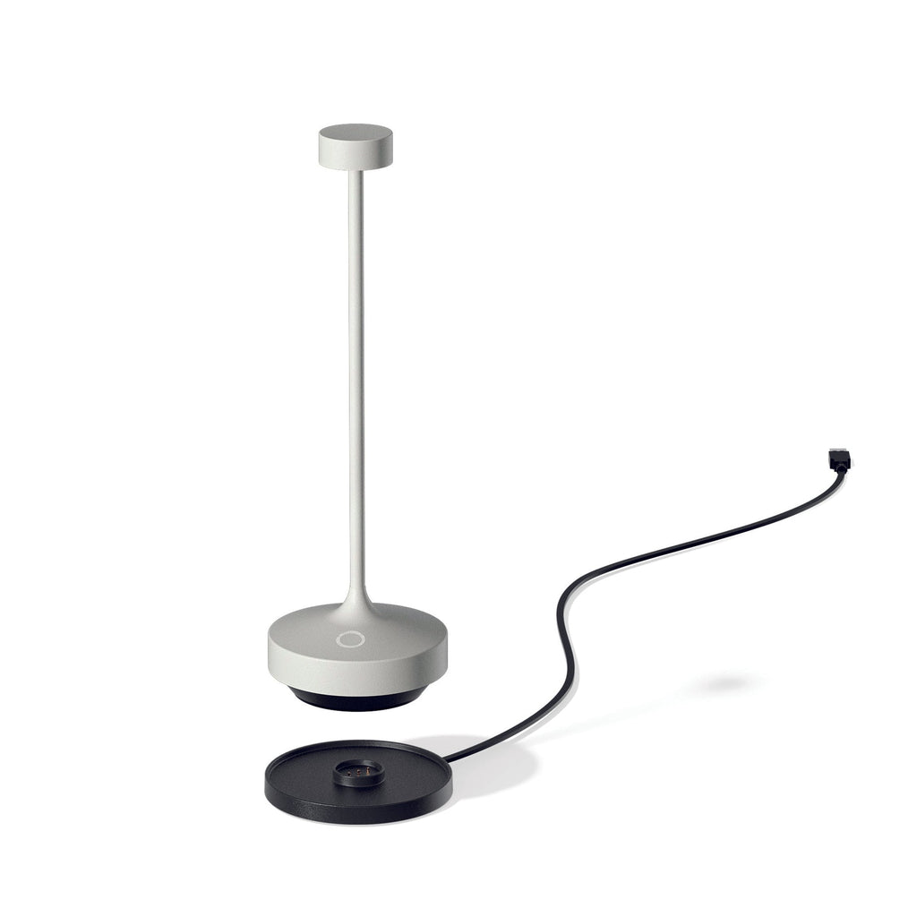 Ruby - Lampe De Table Sans Fil - Acier - Blanc