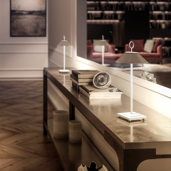 Marais - Lampe De Table Sans Fil - Aluminium - Blanc