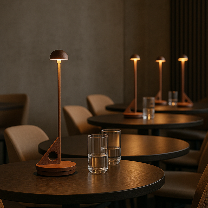 Lámpara de mesa inalámbrica - Lume Corten