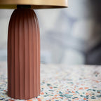 Joy - Terracotta And Gold Metal Lamp