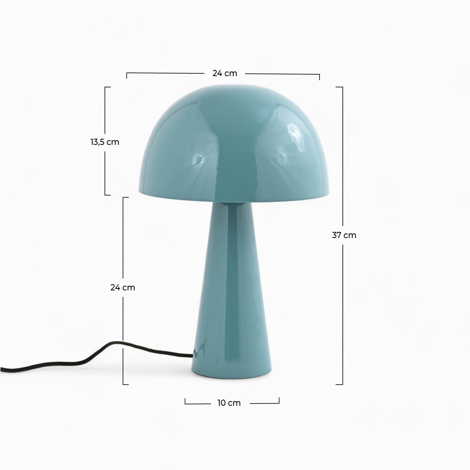 Livia - Lámpara de mesa de metal azul claro