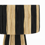 Soléa - Black Striped Palm Leaf Lamp