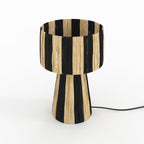 Soléa - Black Striped Palm Leaf Lamp