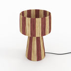 Soléa - Striped Terracotta Palm Leaf Lamp
