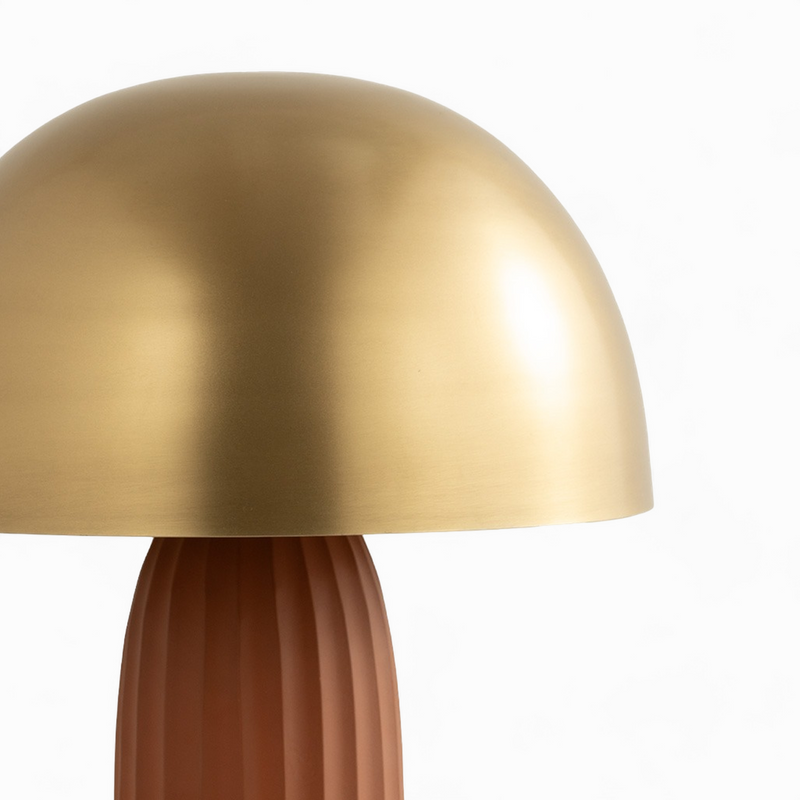 Lampe Joy en métal terracotta et doré