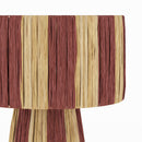 Lampe Soléa rayée terracotta en feuille de palmier