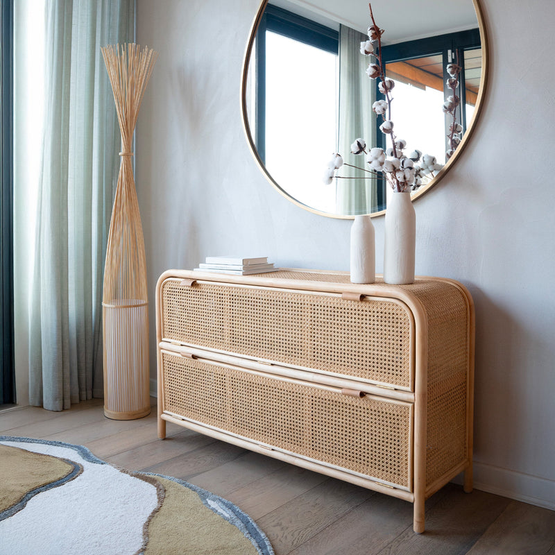 Lampadaire Huron en bambou naturel
