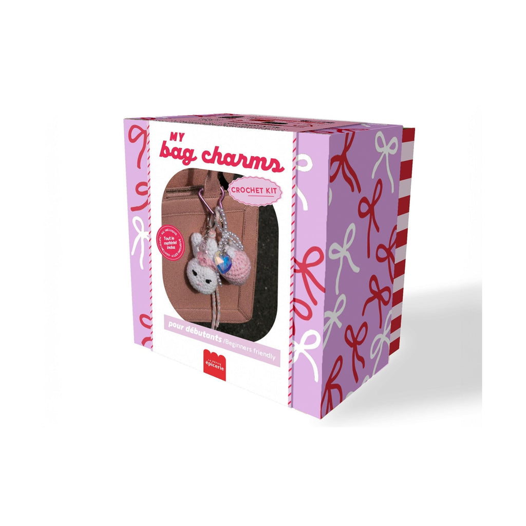Kit de ganchillo para principiantes - Charms para bolsos - Glam Pink