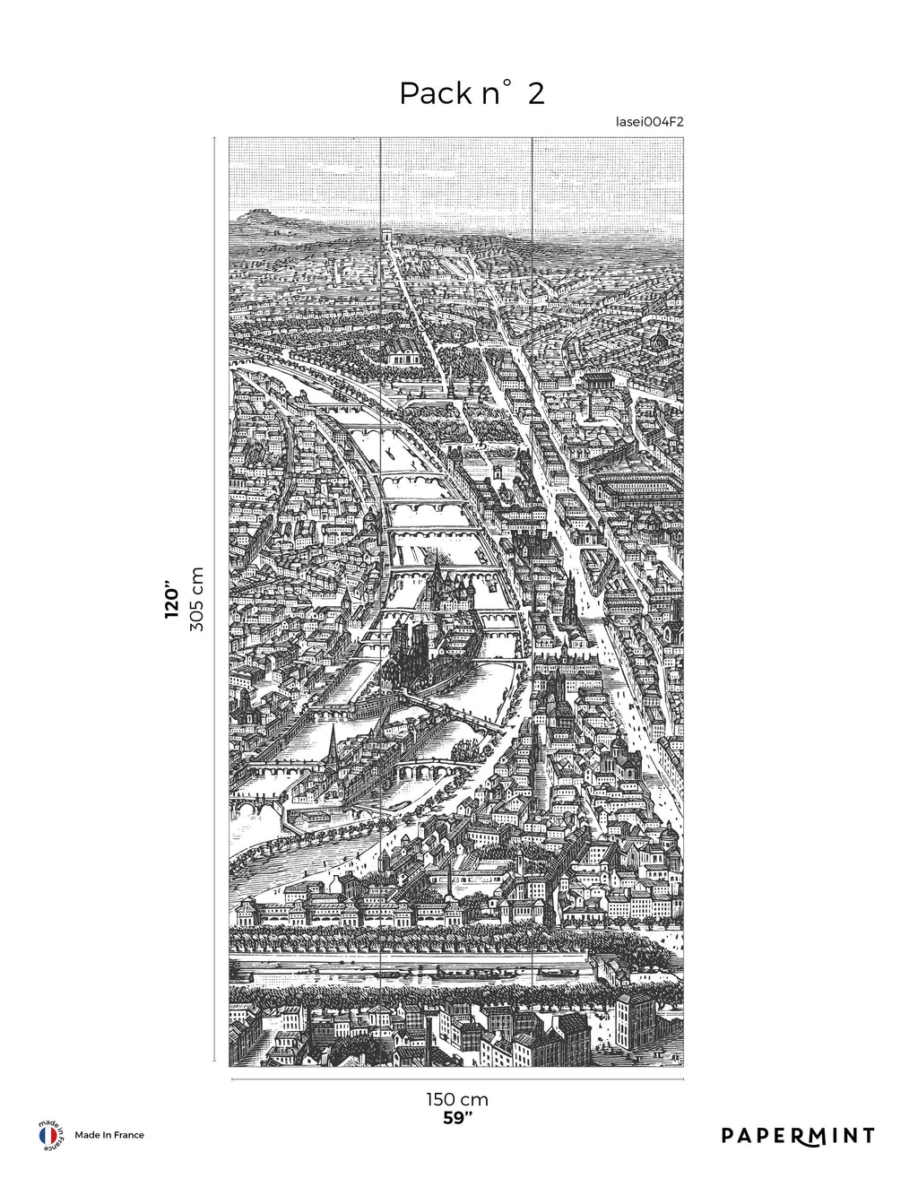 Fresque La Seine - Anthracite