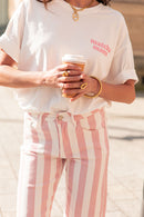 LATTÉ Blanc - T-Shirt Imprimé