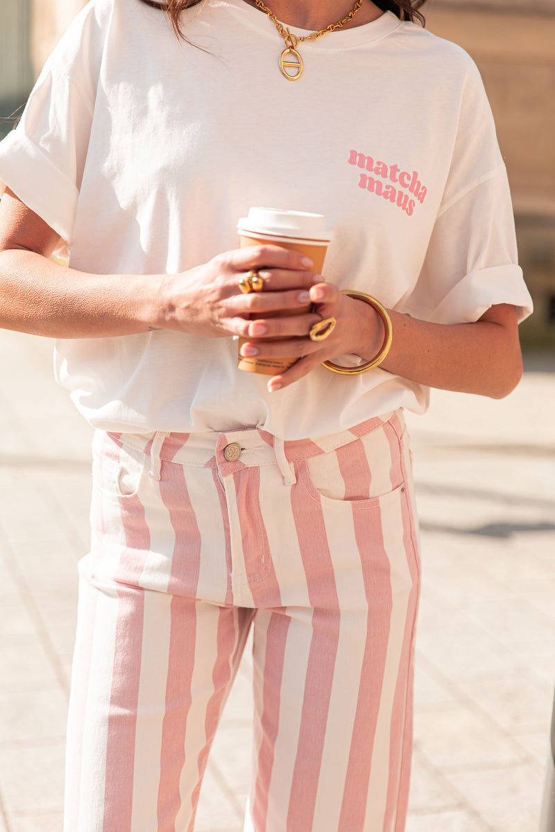 LATTÉ Blanc - T-Shirt Imprimé
