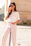 LATTÉ Blanc - T-Shirt Imprimé