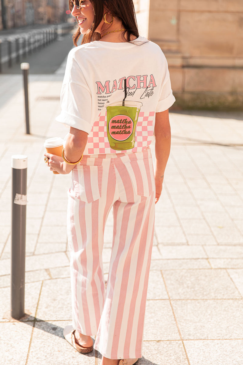 LATTÉ Blanc - T-Shirt Imprimé