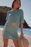 Top Leo Crochet Turquoise