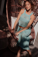 Top Luca Crochet Turquoise