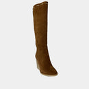 Bottes Compensees Ann Tuil Laure-Loana 58 Bis - Velours Camel