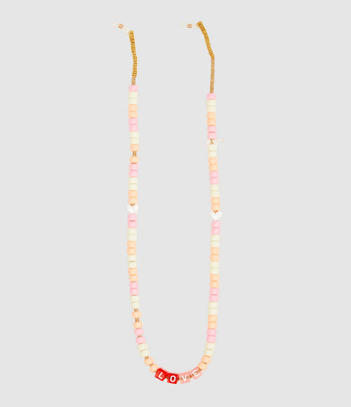 Lauren Rubinski - Chaîne De Lunettes Perles Love Beads Love Orange - Femme