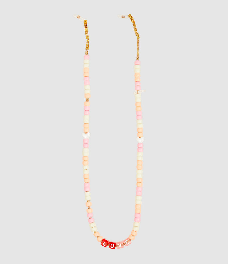 Lauren Rubinski - Chaîne De Lunettes Perles Love Beads Love Orange - Femme
