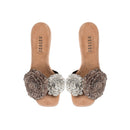 Lavinia Prailine high-heel sandal featuring signature Florette embellishments in elegant tones.