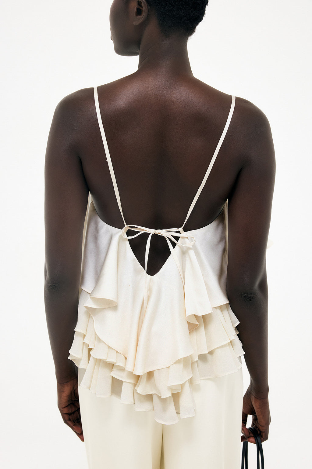 Layered Frill Vest Top - Cream