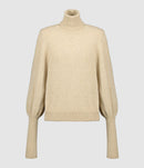 Laurence Bras - Pulls Col Roulé Brocoli Beige - Femme