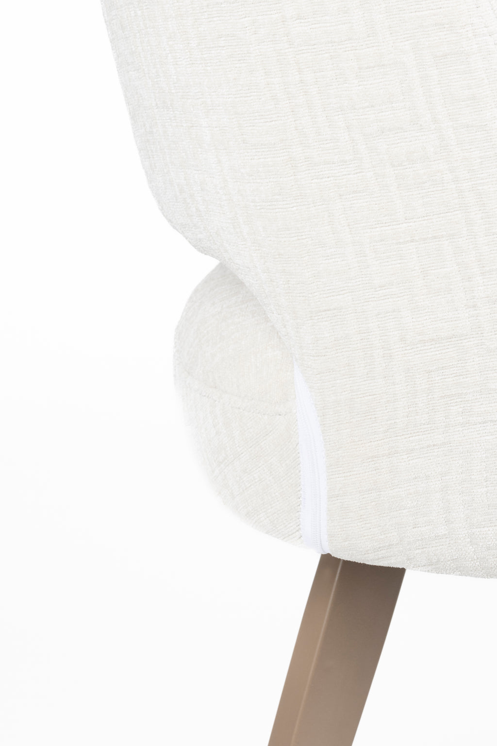 Yves - Dining Room Chair - Polyester - White/Beige