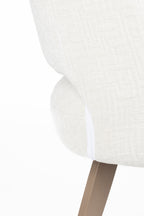 Yves - Dining Room Chair - Polyester - White/Beige