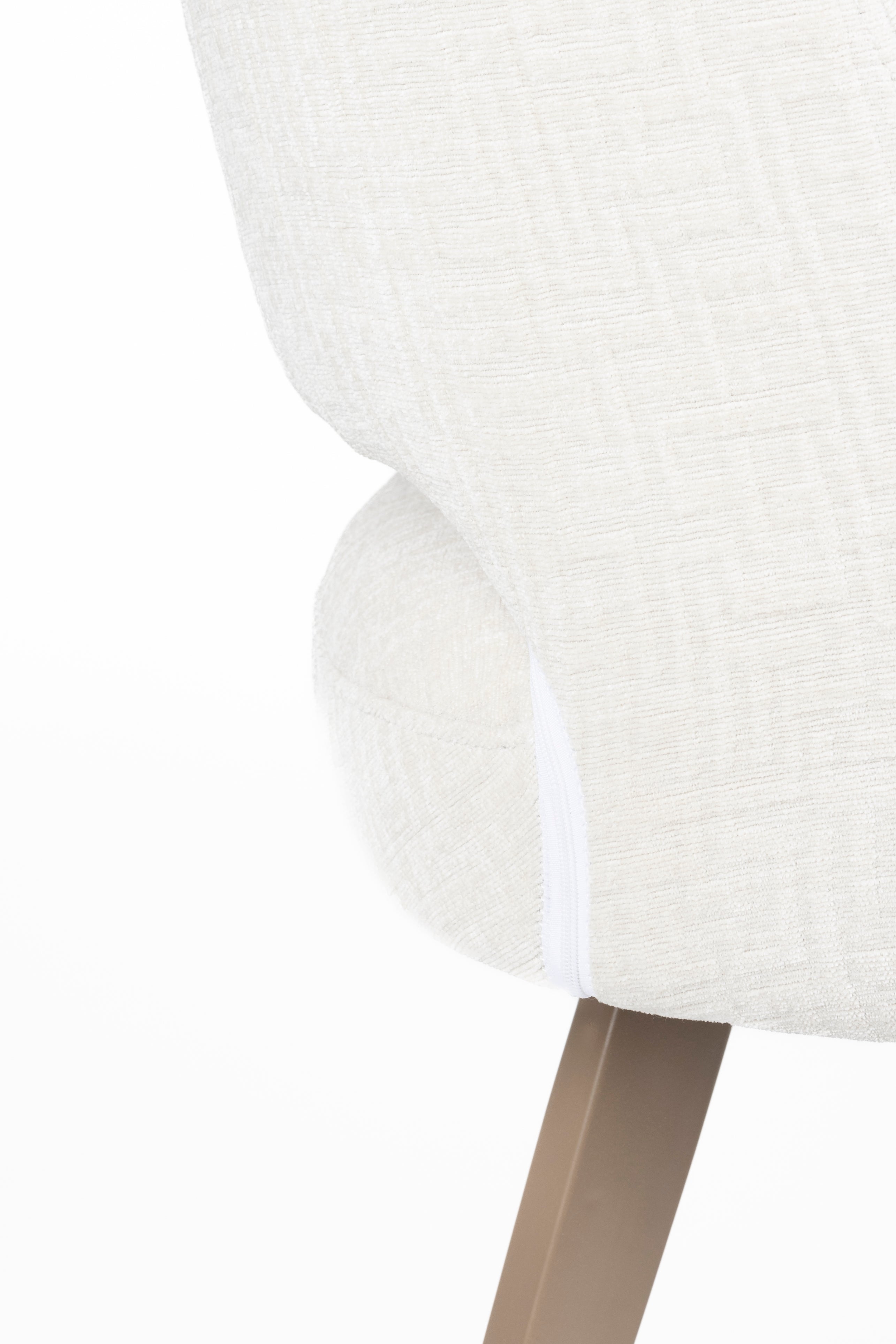 Yves - Dining Room Chair - Polyester - White/Beige