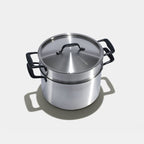 Le Grand Faitout En Inox Et Son Pasta Pot, Poignées Noires
