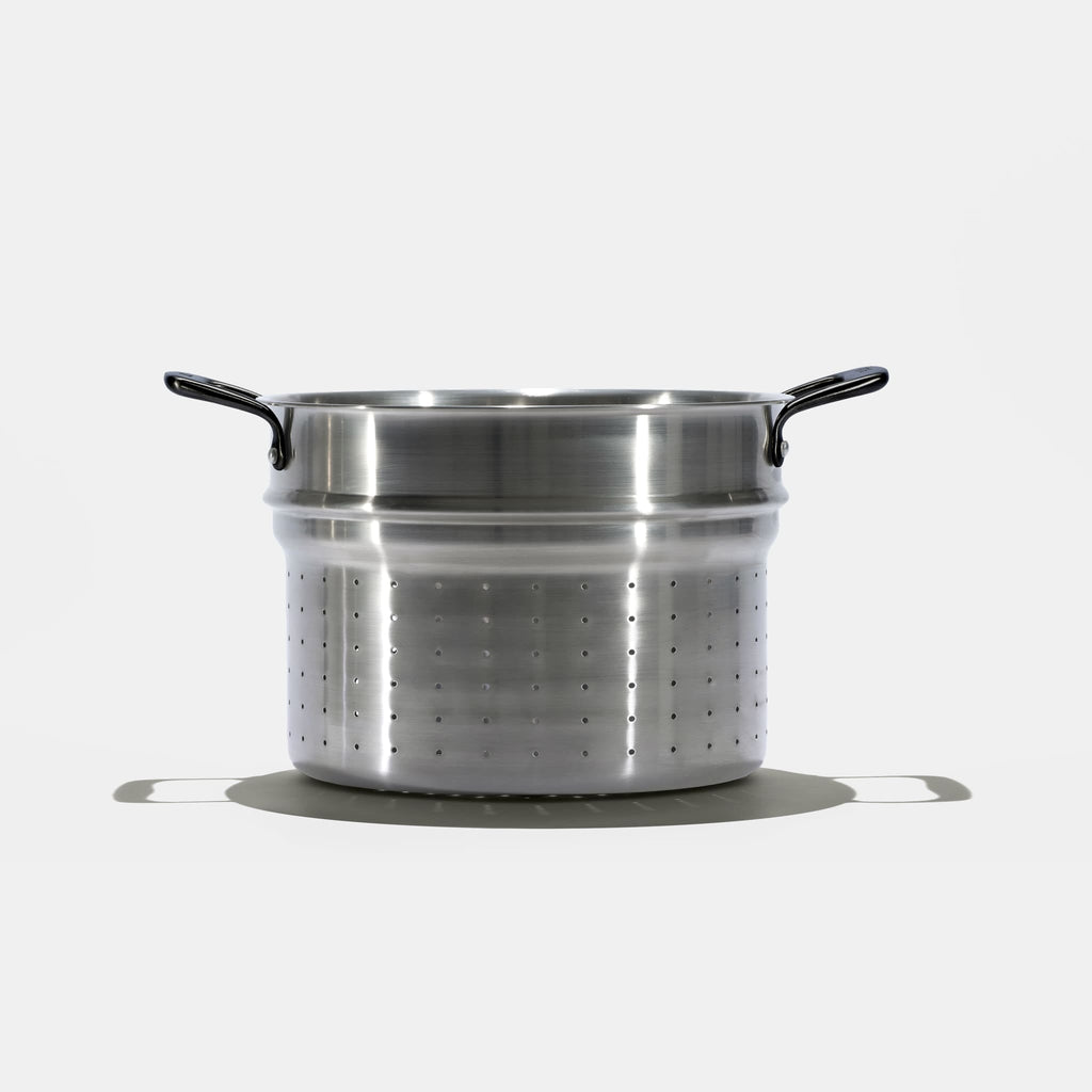 Le Grand Faitout En Inox Et Son Pasta Pot, Poignées Noires