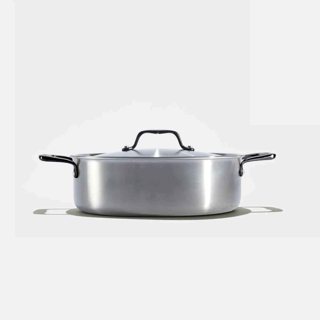 Le Rondeau En Inox, Poignées Noires - 26cm