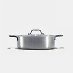 Le Rondeau En Inox, Poignées Noires - 26cm