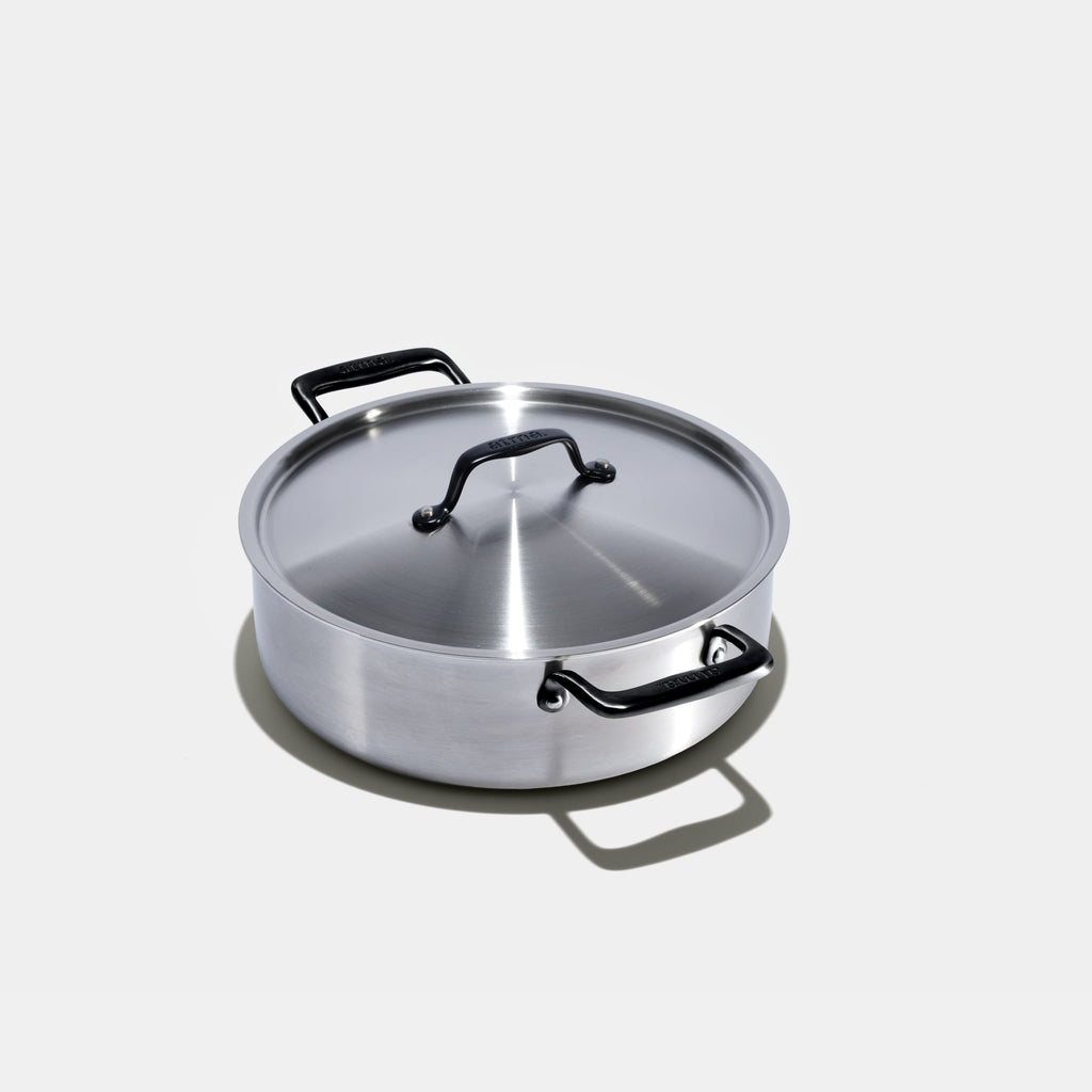 Le Rondeau En Inox, Poignées Noires - 26cm