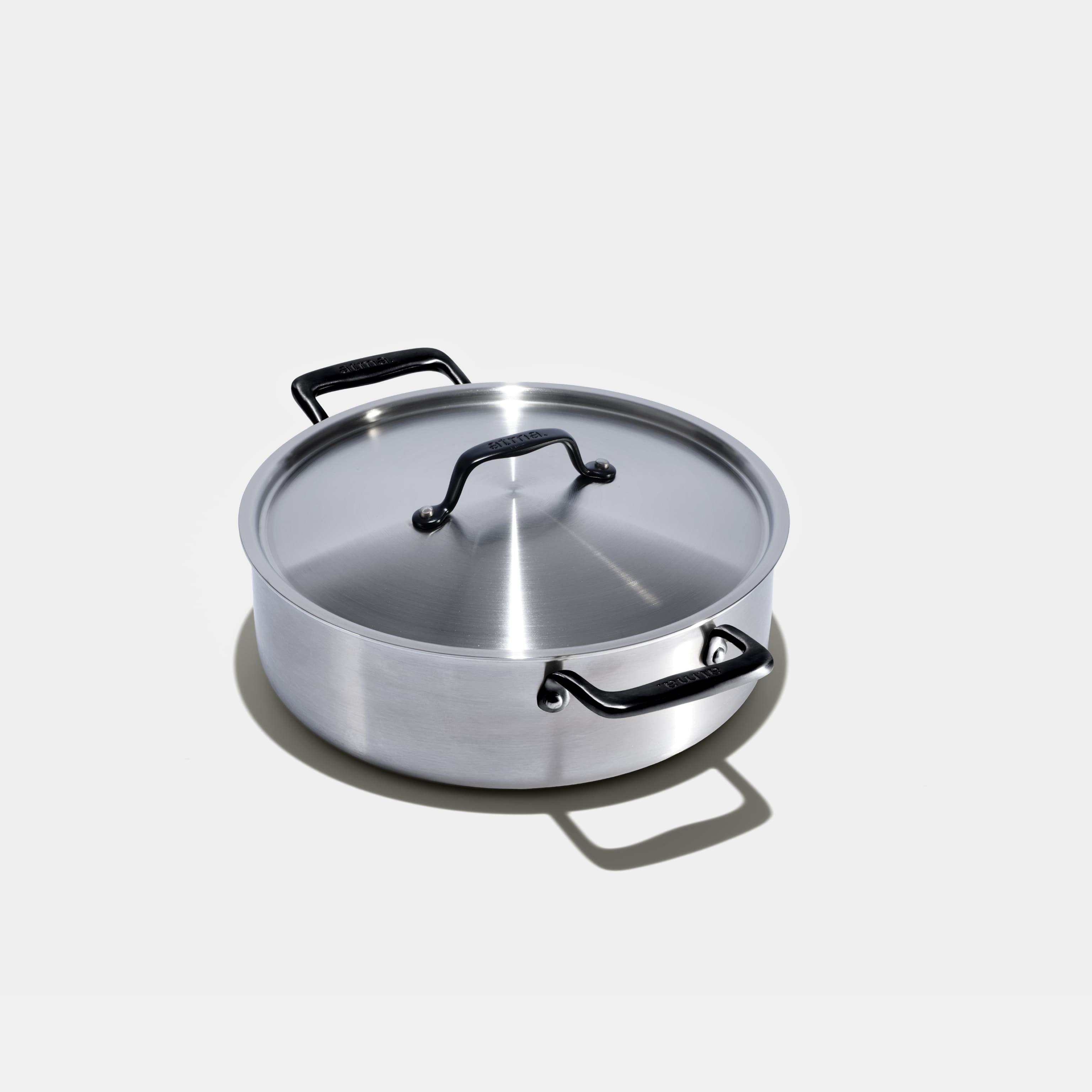 Le Rondeau En Inox, Poignées Noires - 26cm