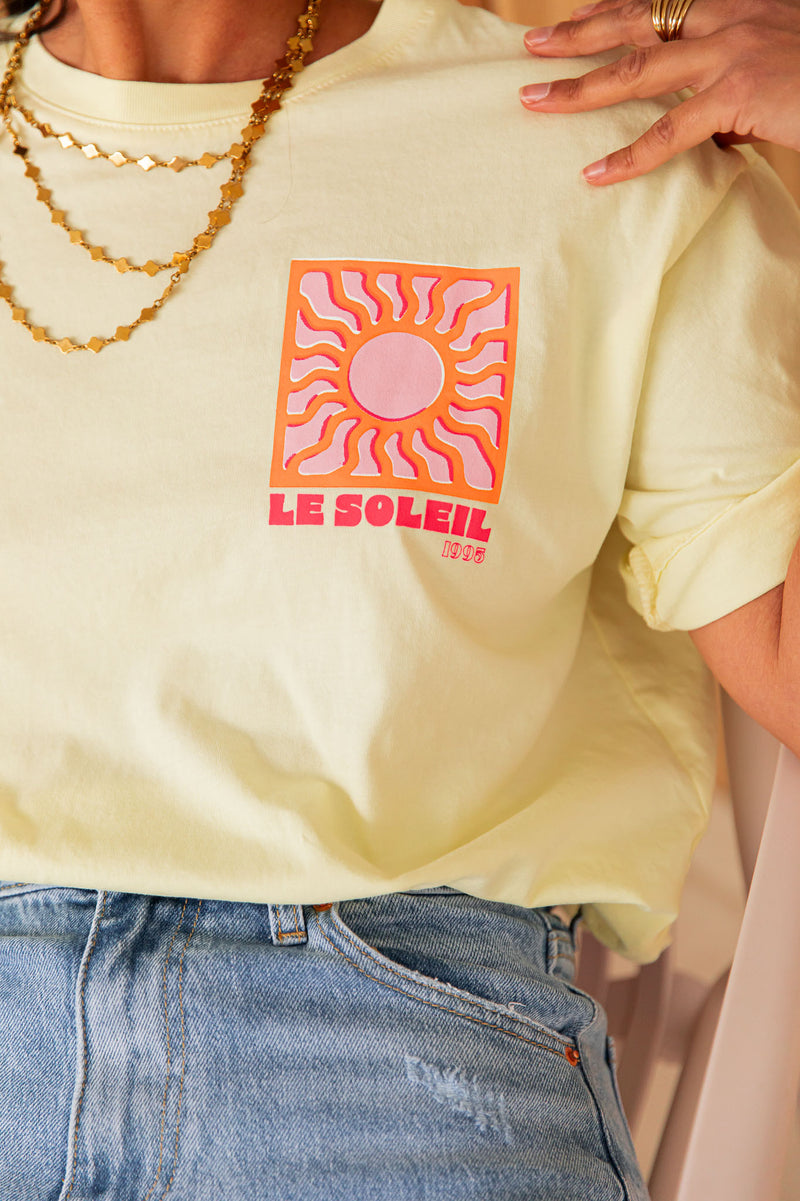 LE SOLEIL Orange/Jaune - T-Shirt Imprimé