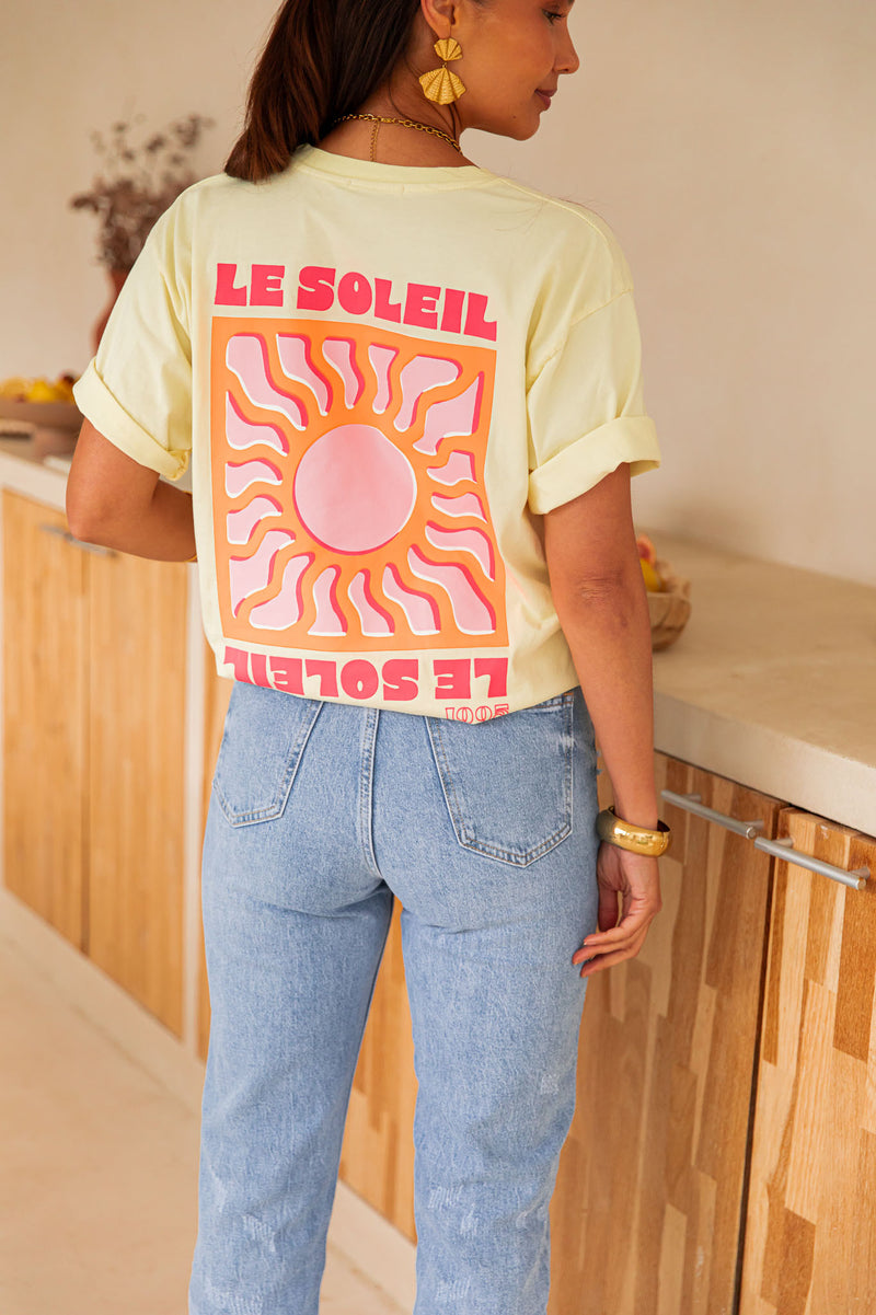LE SOLEIL Orange/Jaune - T-Shirt Imprimé