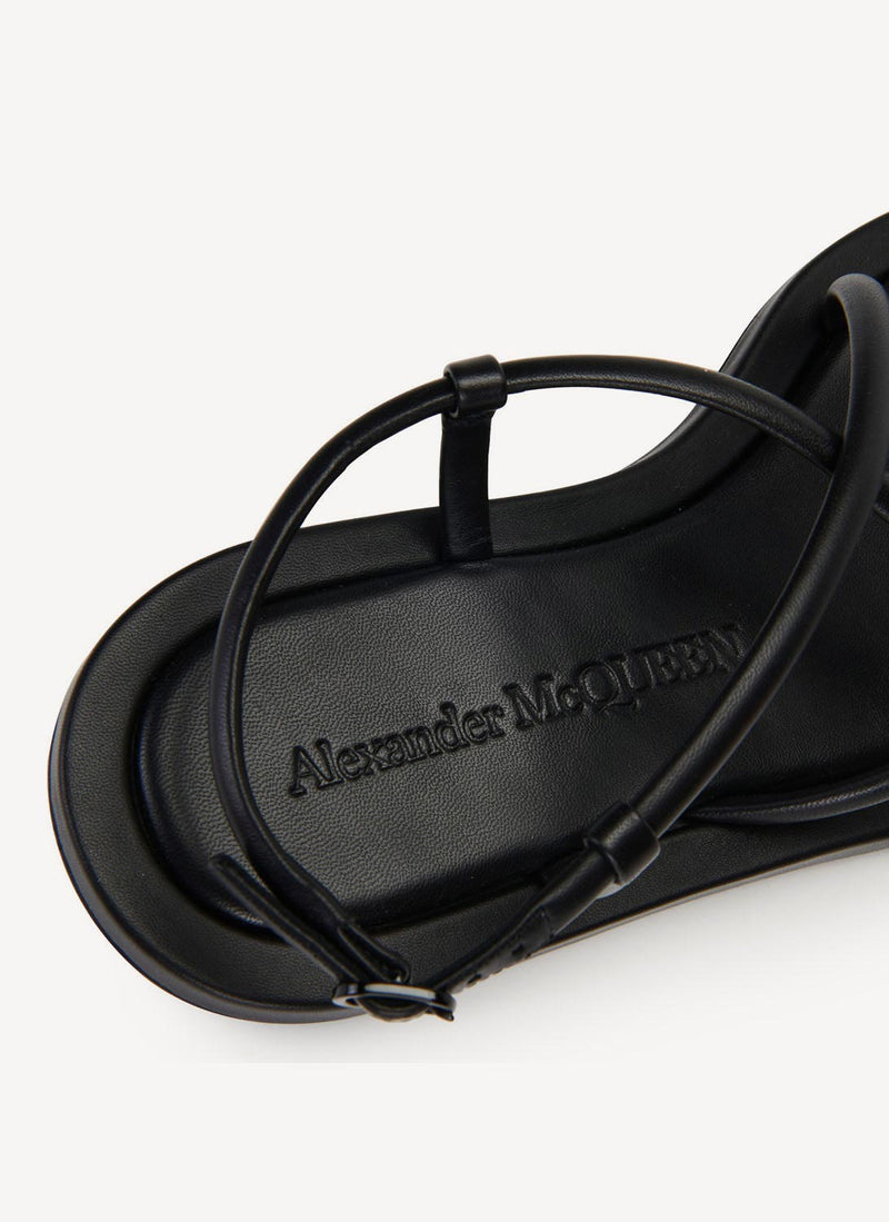 Alexander Mcqueen - Sandales À Lanières - Black - Femme