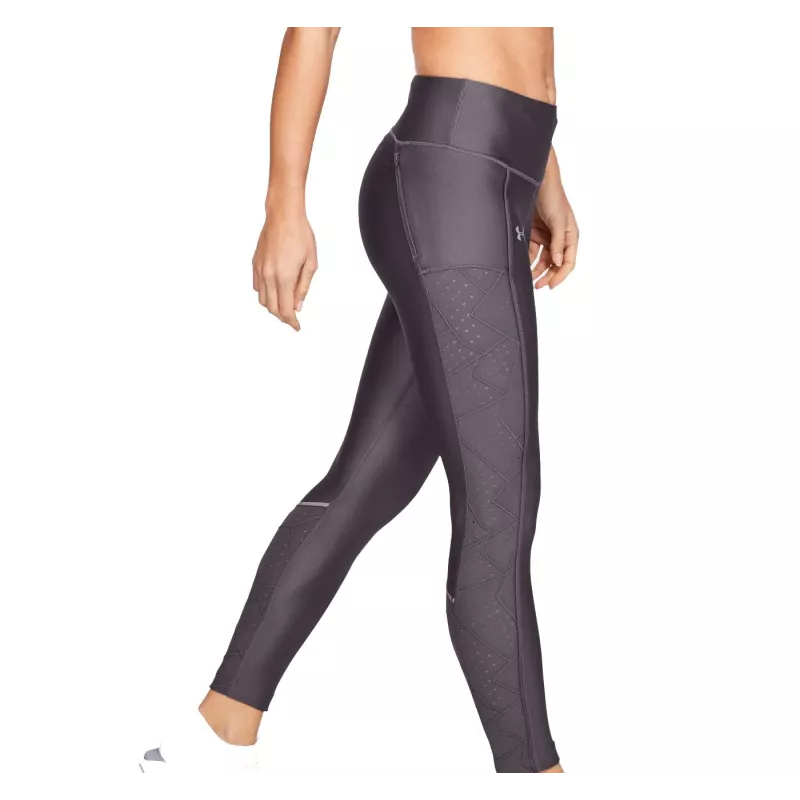 Armour Fly Fast Raised Thread Crop Leggings - Grey - Women