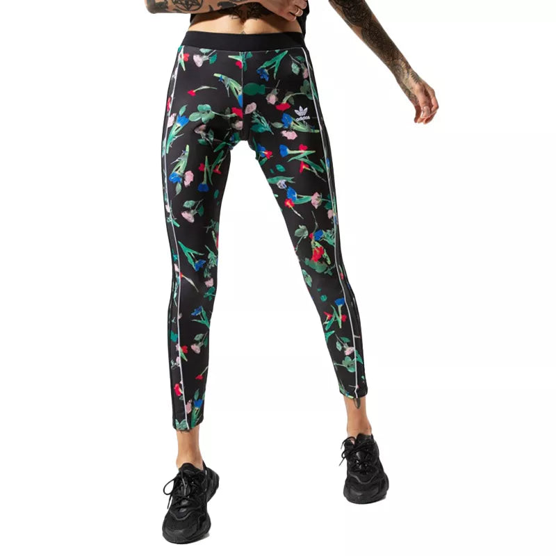 Legging Adidas Originals Tight Floral Allover Print - Noir, Vert, Rouge.