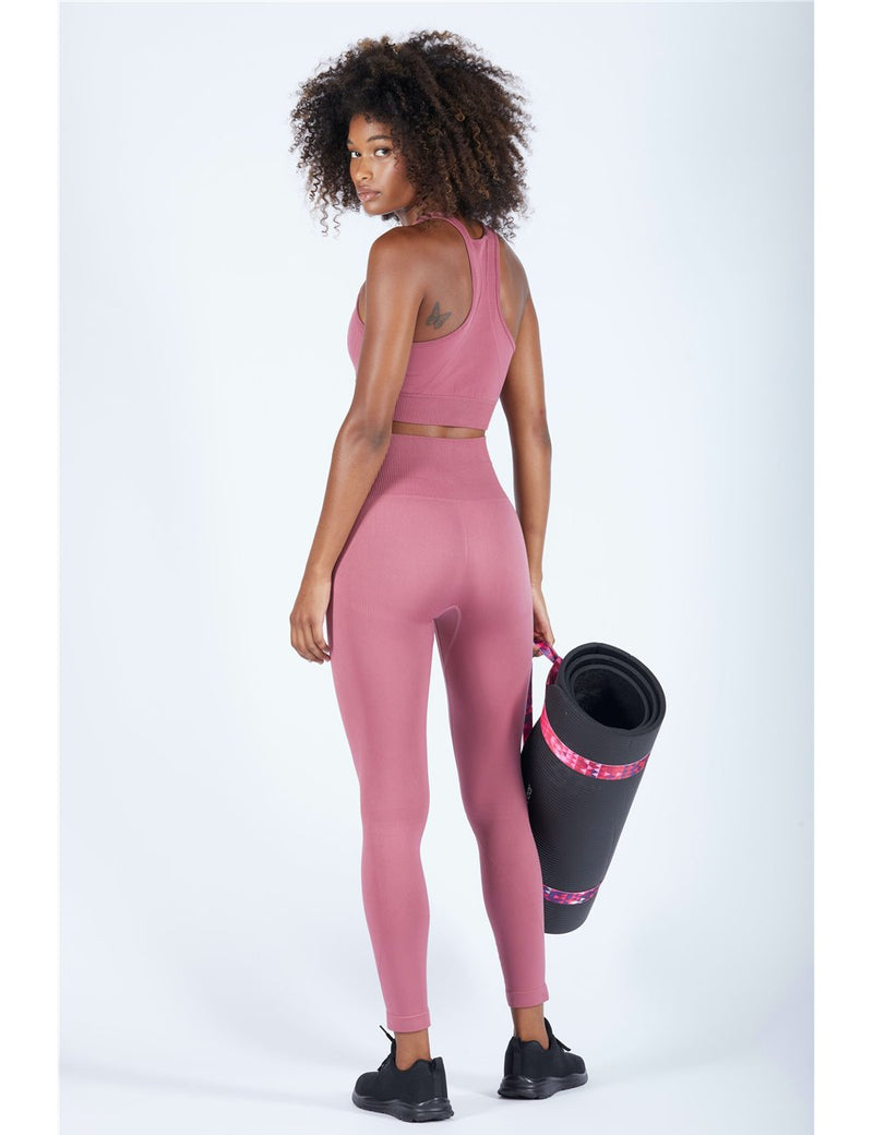 Legging Fitness Femme rose clair