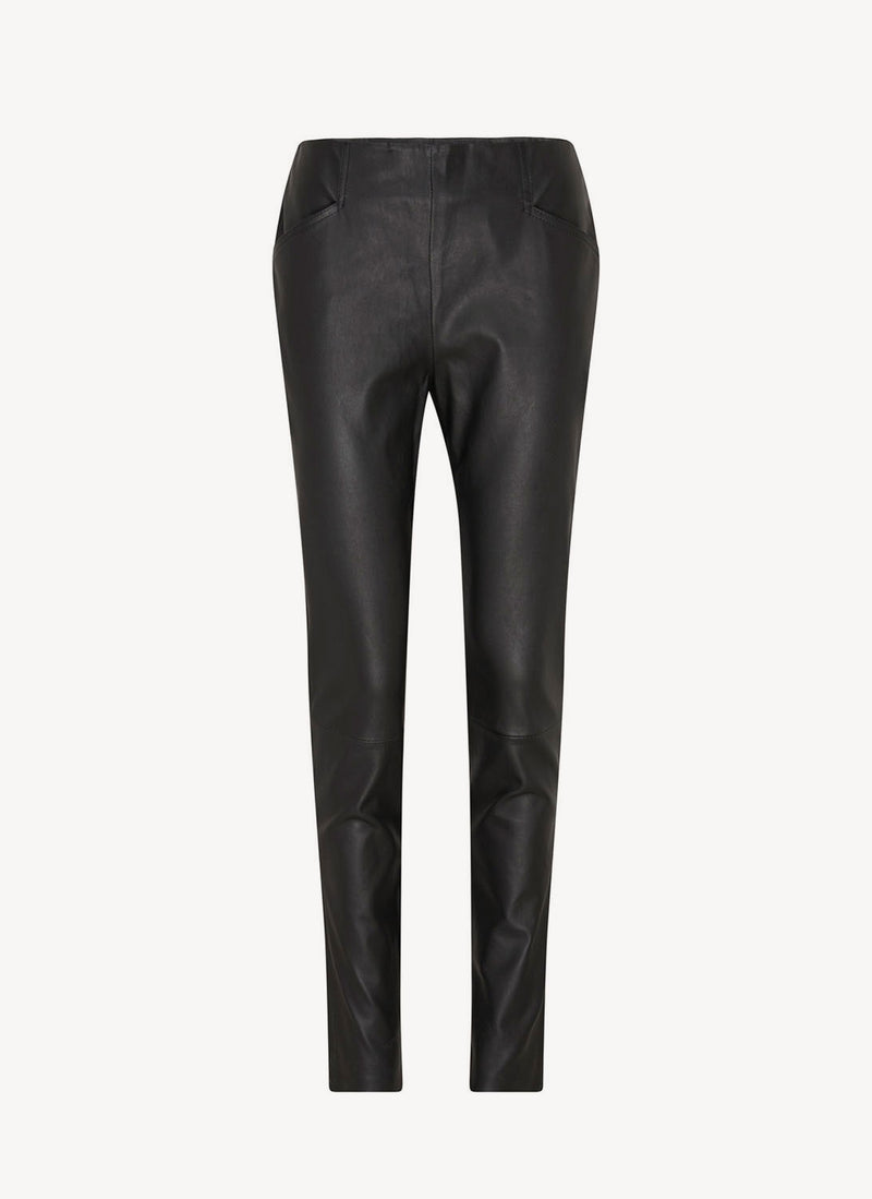 Victoria Beckham - Legging En Cuir Extensible - Black - Femme