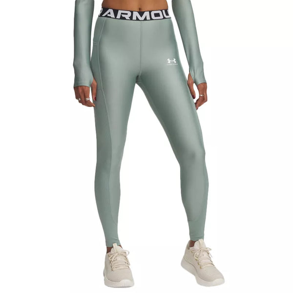 Legginsy Heatgear Rib - Zielone - Damskie