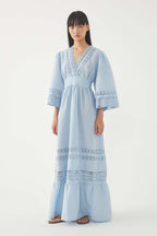 Robe Longue Lena - Ciel