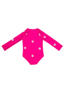 Spf50 Jumpsuit - Leo Kids - Pink Embroidered