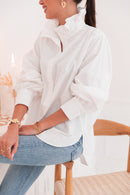 LÉONIE Blanche - Victorian Collar Shirt