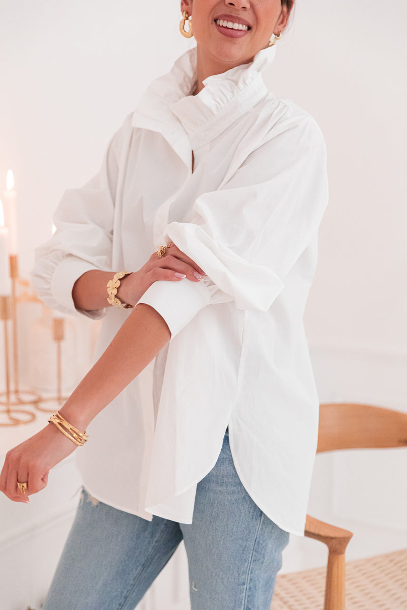 LÉONIE Blanche - Victorian Collar Shirt