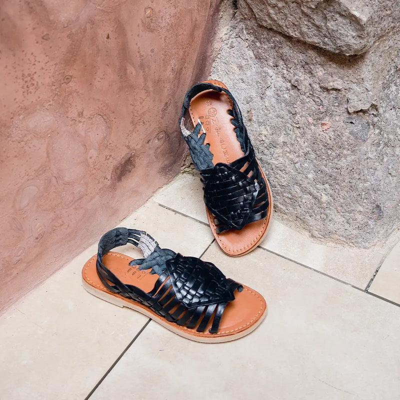 Sandals - Mapache - Leonora Black